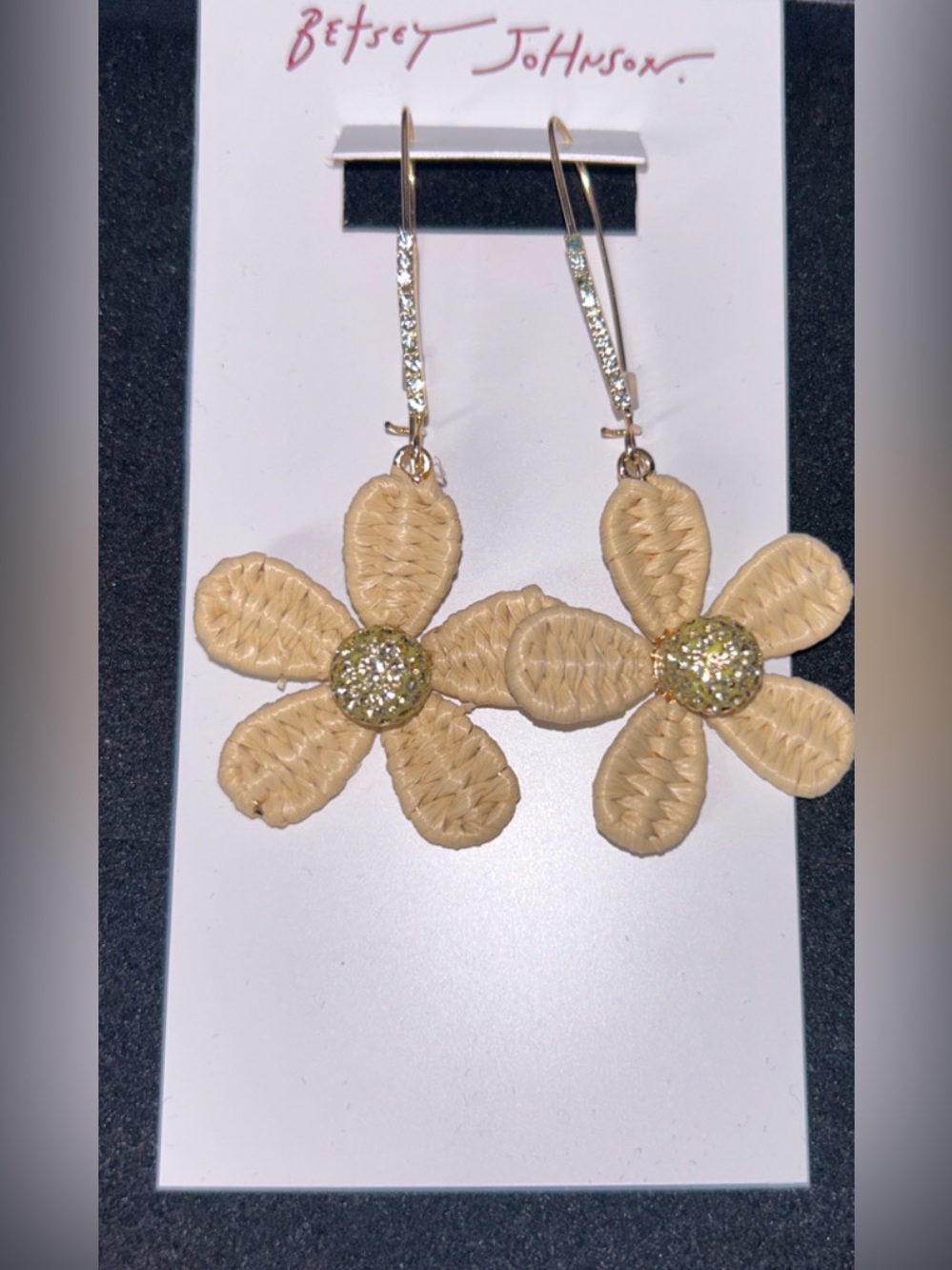 Betsey Johnson Spring Chick Chickdaisy Dangle Earrings.NWT